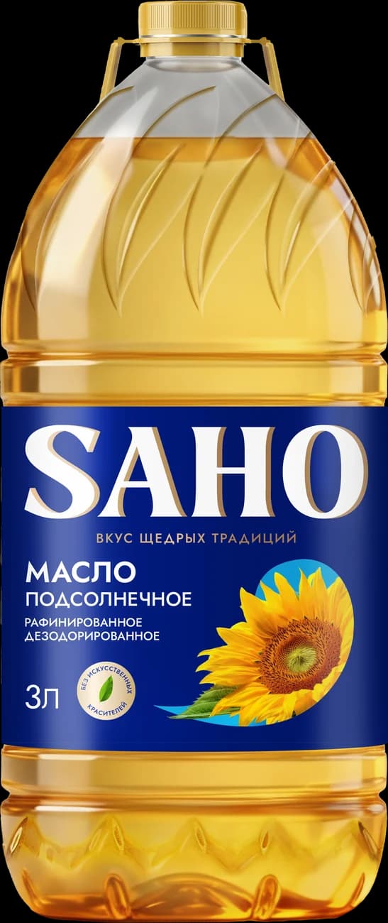 SAHO — Масло подсолнечное, 3 л